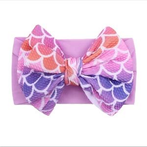 Nylon Purple and Pink Child Headband with Bow